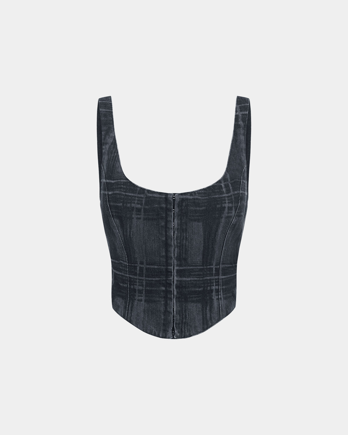 Womens Gigi Bustier Skool Fitted Fashion Tops - Denim