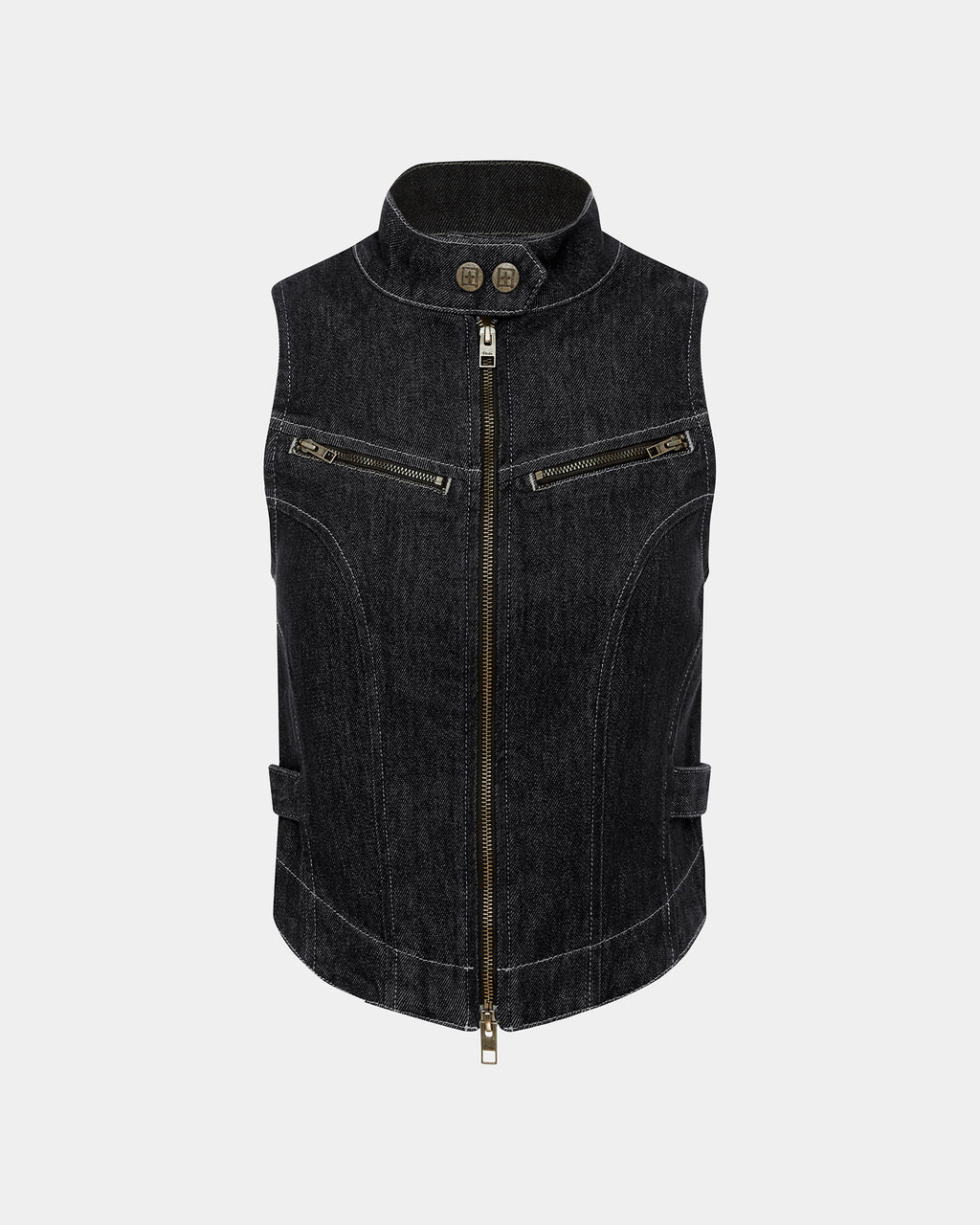 Womens Paradigm Gilet Midnight Slim Fashion Tops - Black