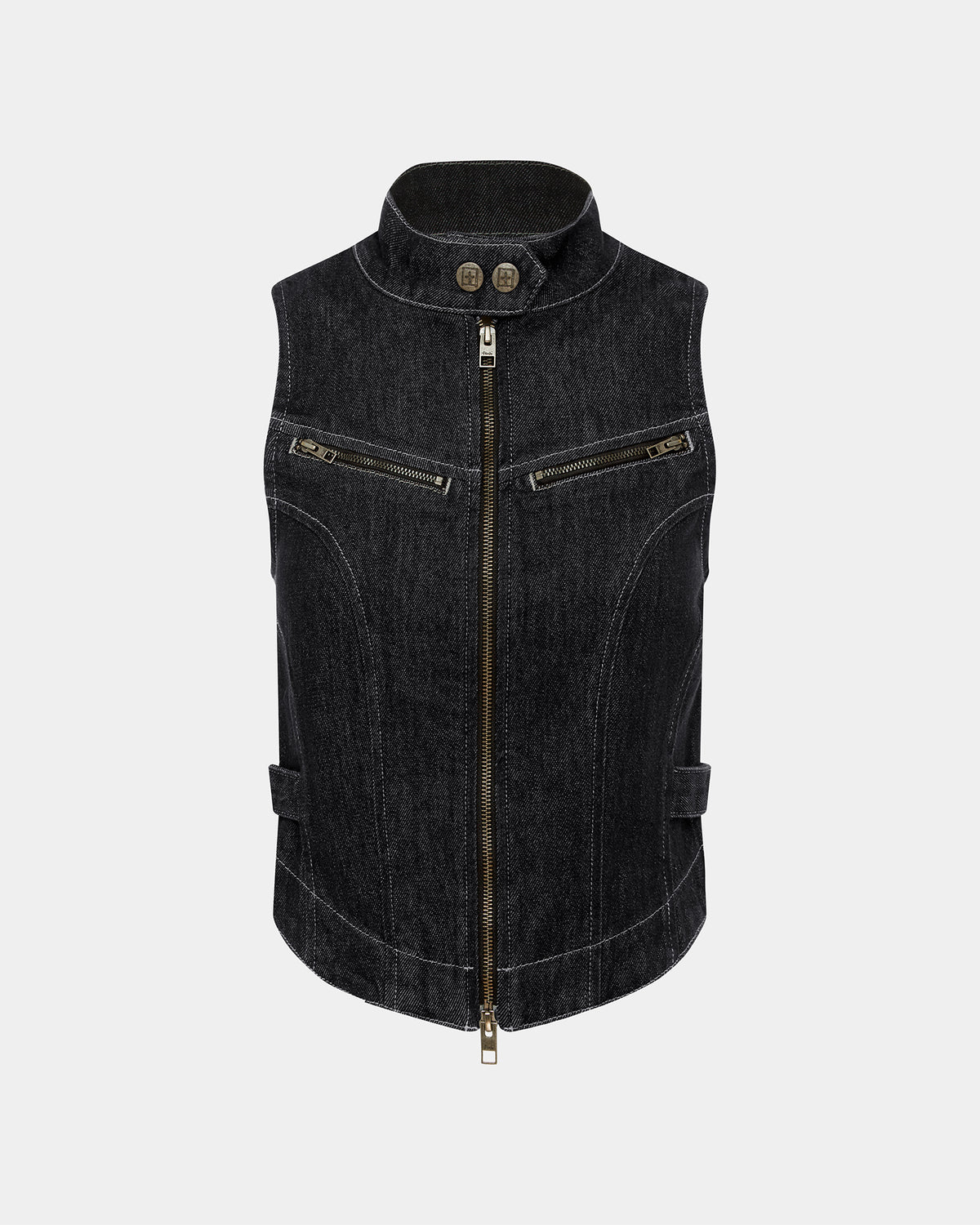 Womens Paradigm Gilet Midnight Slim Fashion Tops - Black