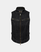 Womens Paradigm Gilet Midnight Slim Fashion Tops - Black