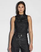 Womens Paradigm Gilet Midnight Slim Fashion Tops - Black