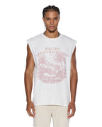 Mens Paradiso Cut Off Tee Vintage White Regular Tees - White
