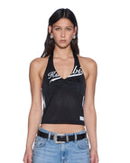 WOMENS PLAYOFF HALTER JERSEY BLACK FASHION TOPS