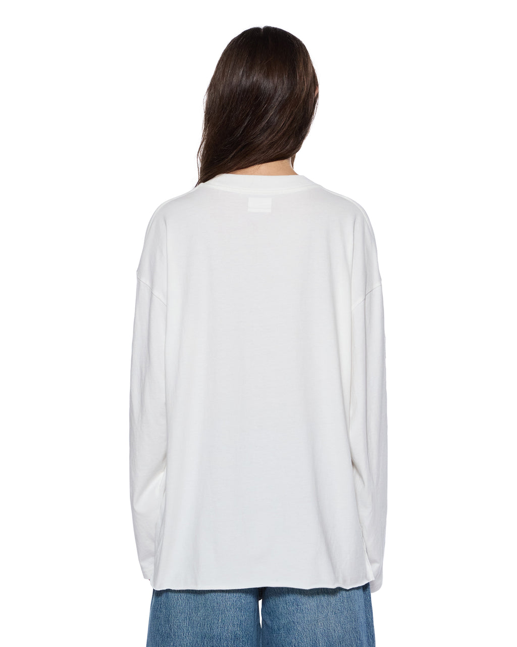 Womens Sott Boyfriend Ls Tee Vintage White Oversized Tees - White