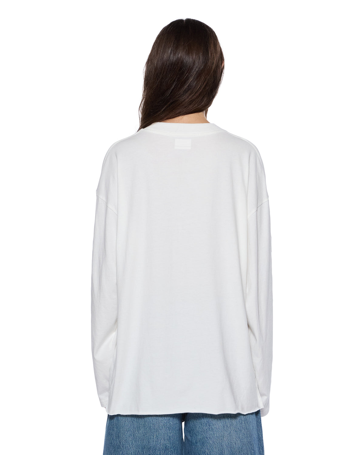 Womens Sott Boyfriend Ls Tee Vintage White Oversized Tees - White