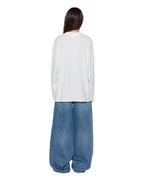 Womens Sott Boyfriend Ls Tee Vintage White Oversized Tees - White