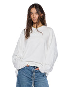 Womens Sott Boyfriend Ls Tee Vintage White Oversized Tees - White