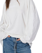 Womens Sott Boyfriend Ls Tee Vintage White Oversized Tees - White