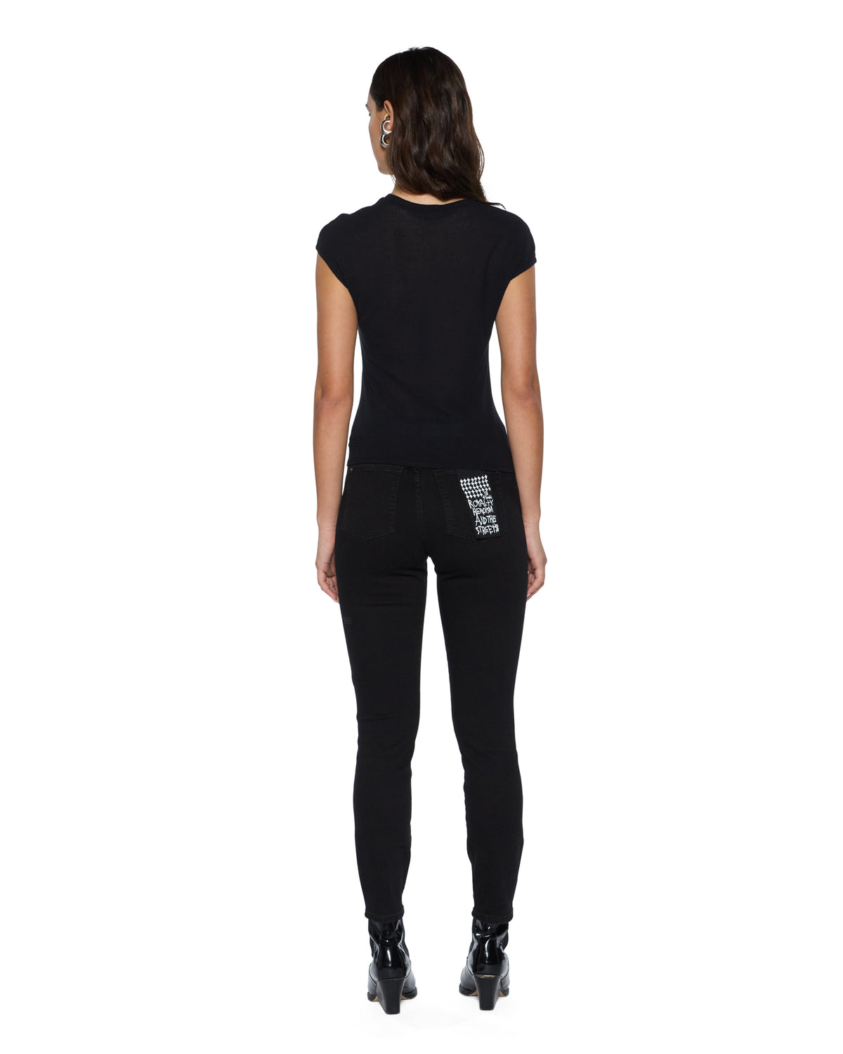 WOMENS STAPLE SS TEE BLACK SHEER TEES