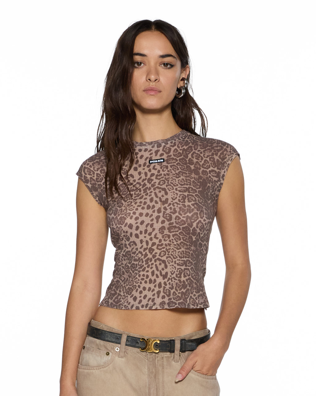WOMENS STAPLE SS TEE LEOPARD TEES