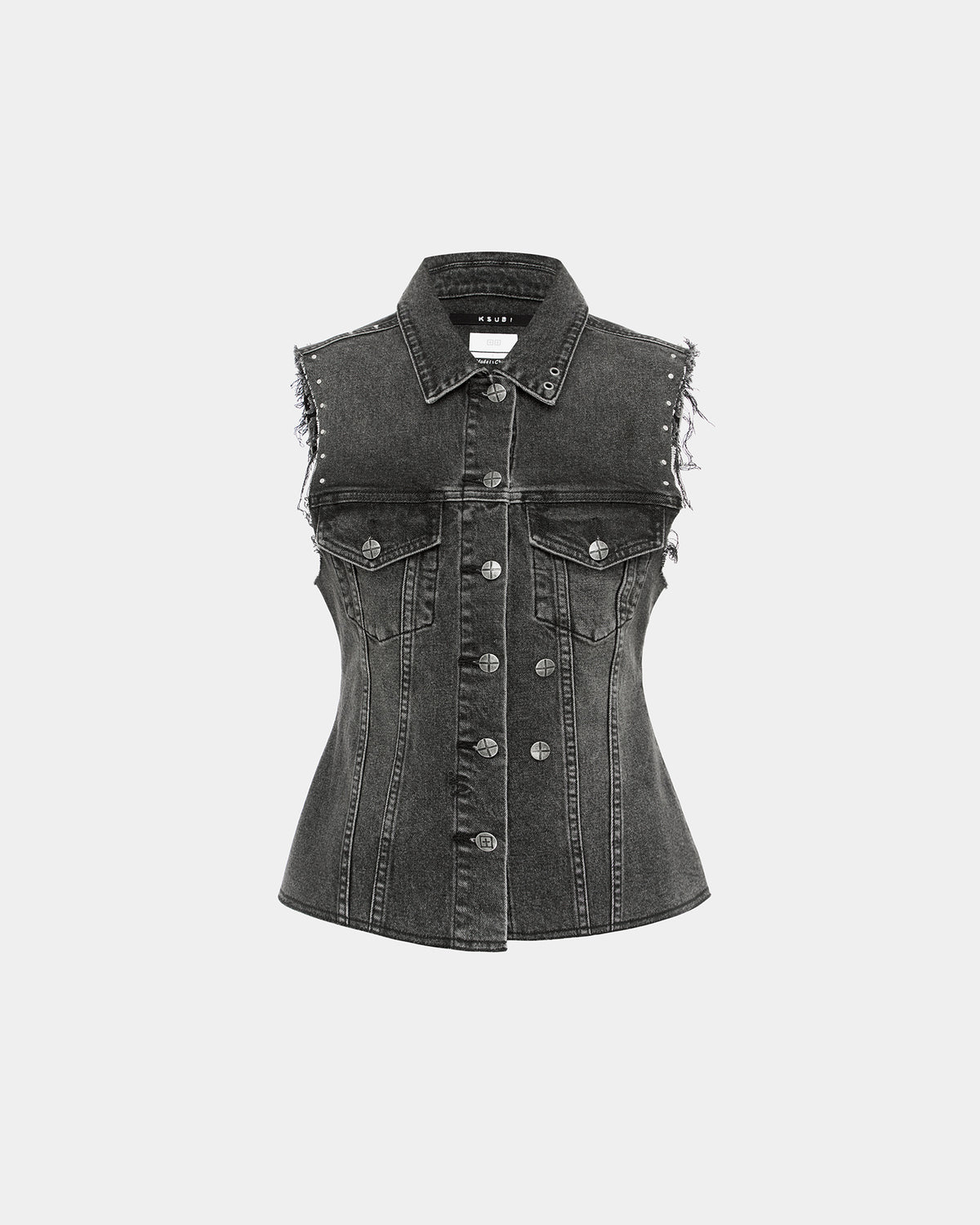 Womens Spark Vest Lovestruck Fitted Fashion Tops - Black