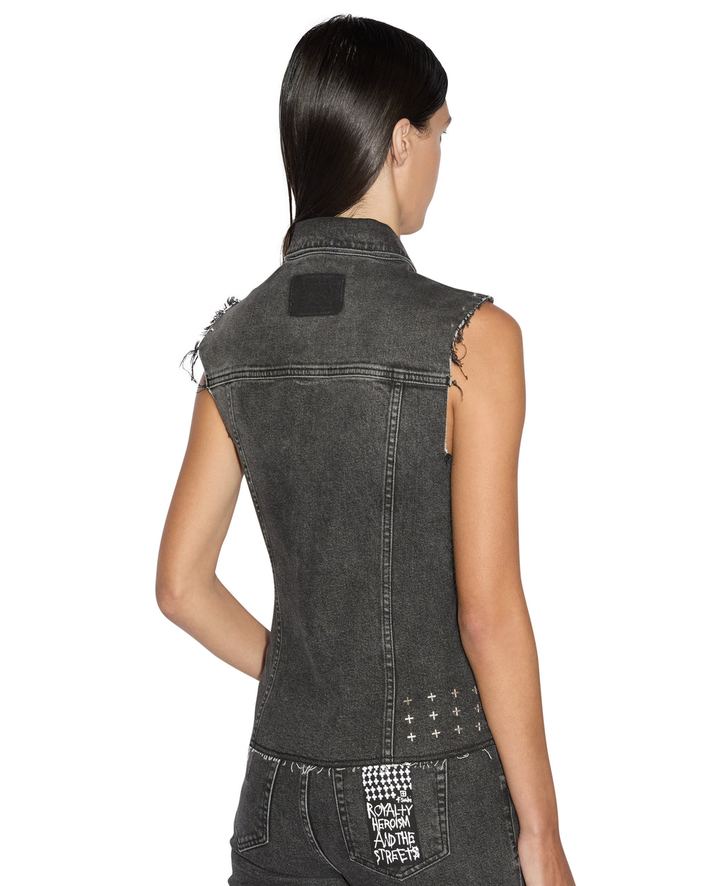Womens Spark Vest Lovestruck Fitted Fashion Tops - Black