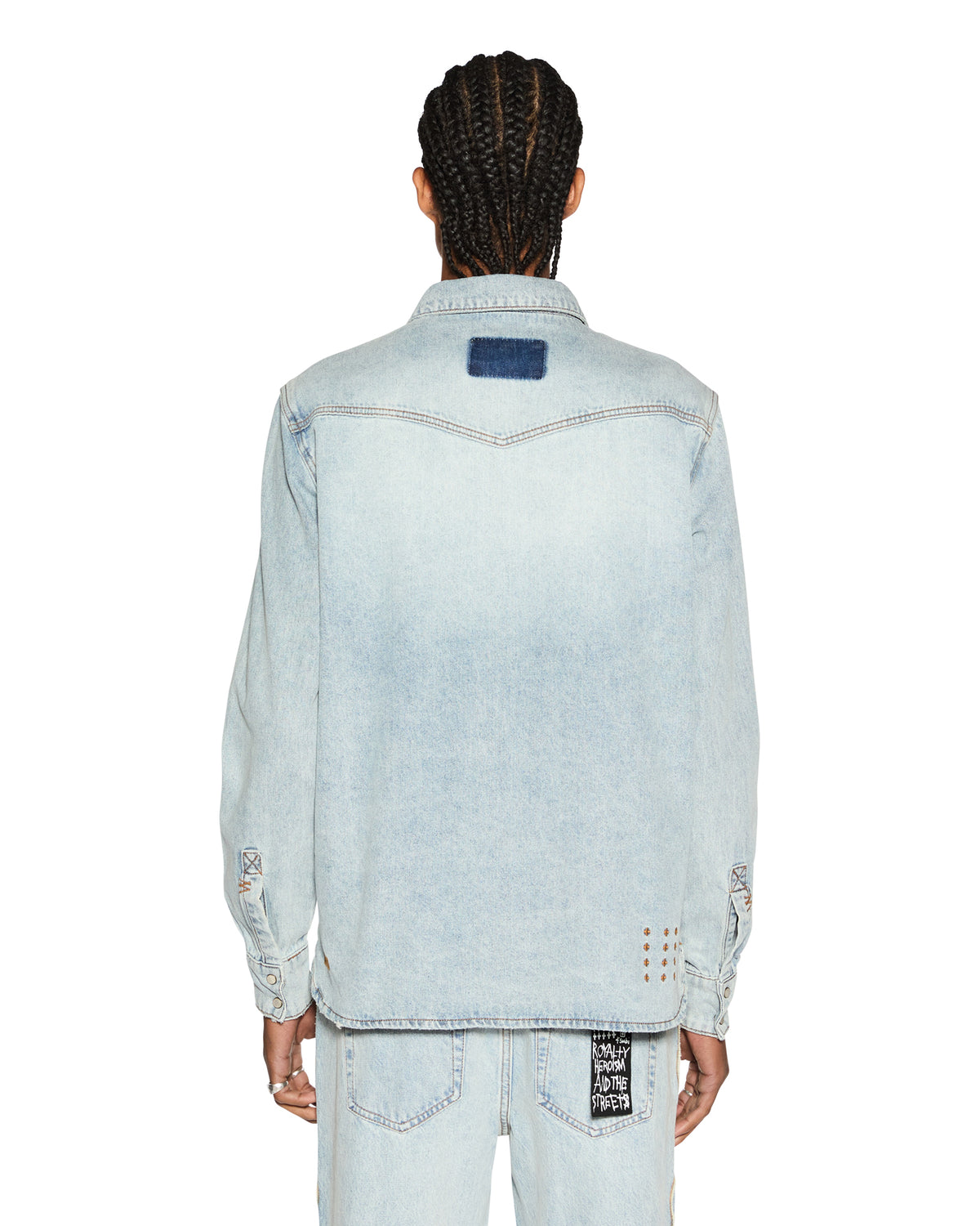 Mens Whiplash Ls Shirt Paragon Regular Shirts - Denim