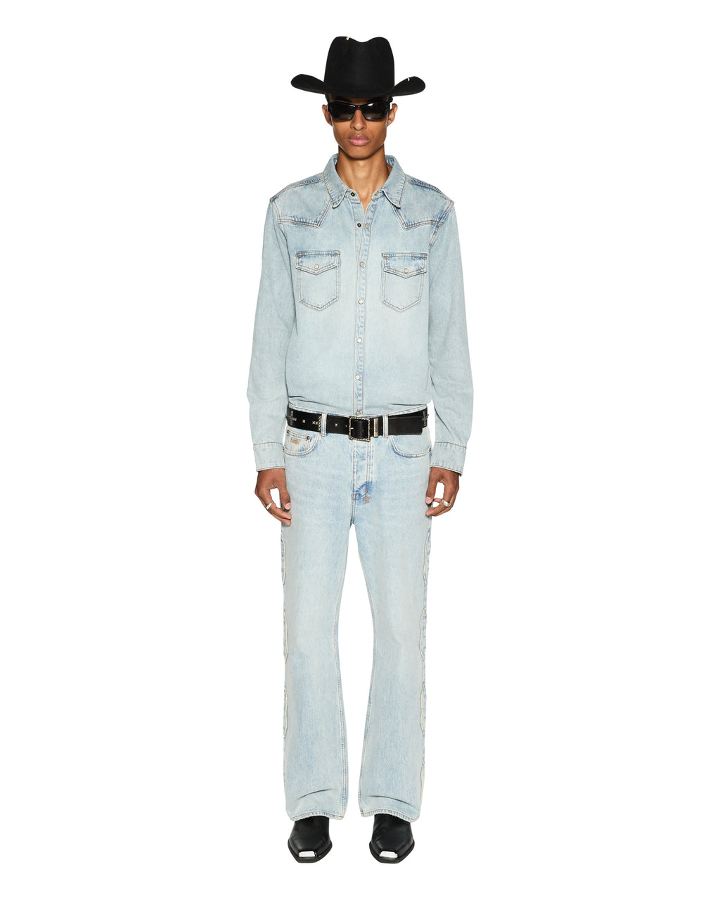 Mens Whiplash Ls Shirt Paragon Regular Shirts - Denim
