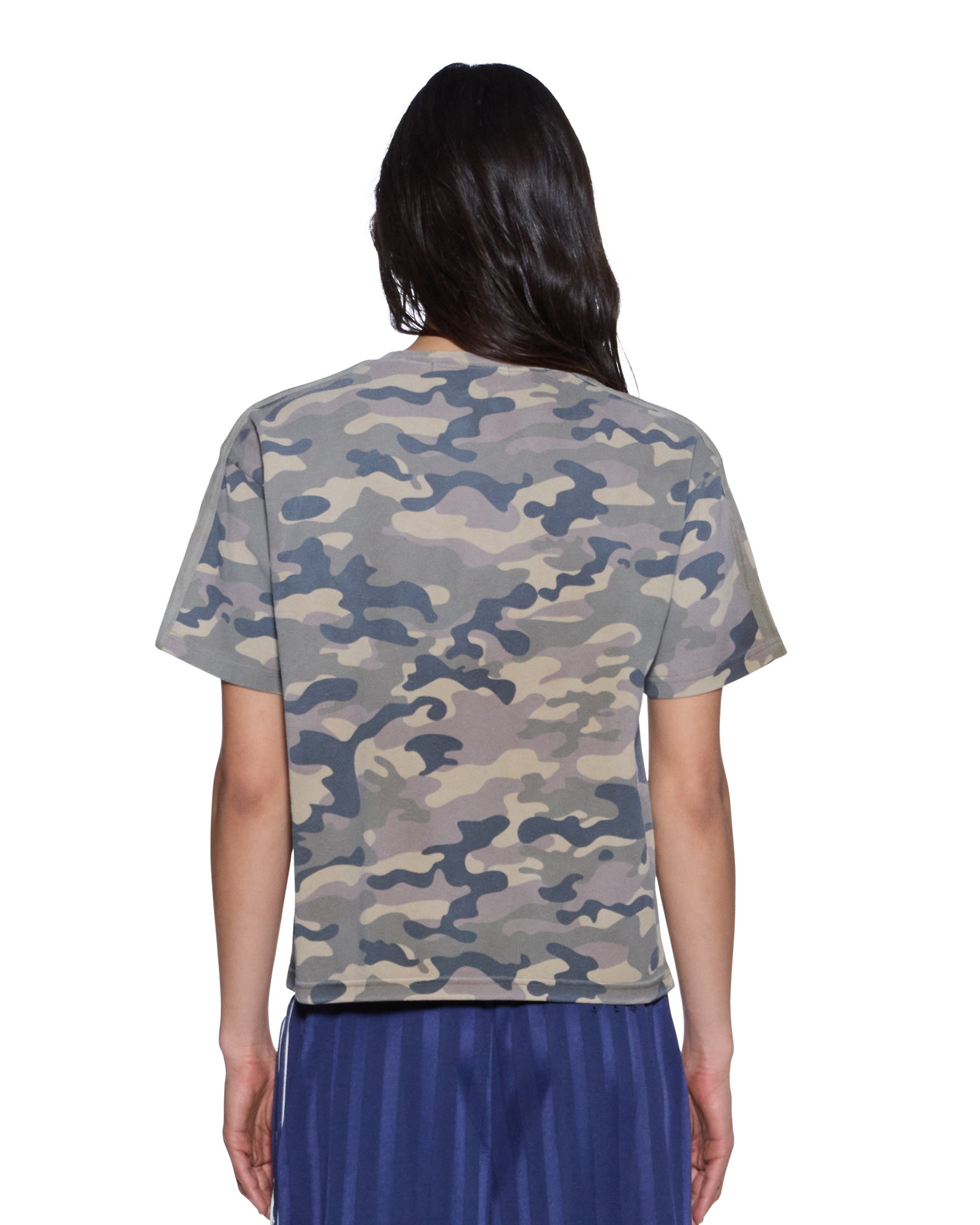 WOMENS  RUCHED EVERYDAY SS TEE CAMO REGULAR TEES