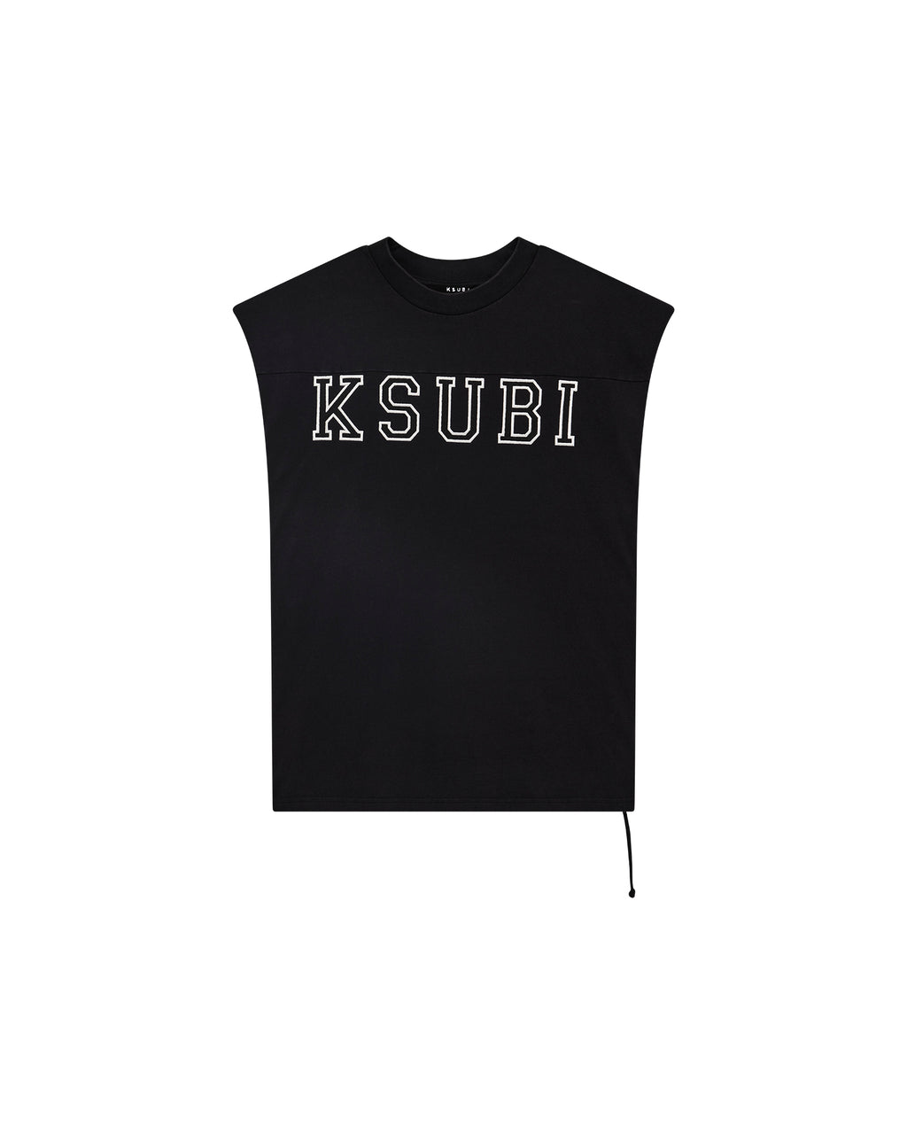 MENS TOUCHDOWN EKCESS CUT OFF TANK JET BLACK TEES
