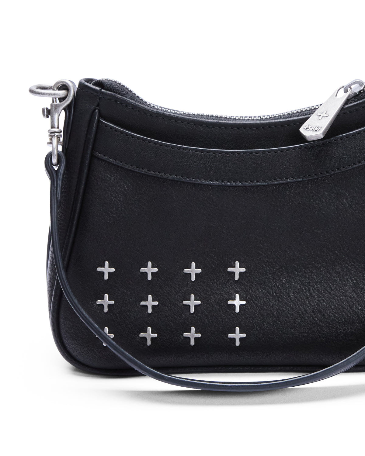 TRASH BAG MINI BLACK LEATHER