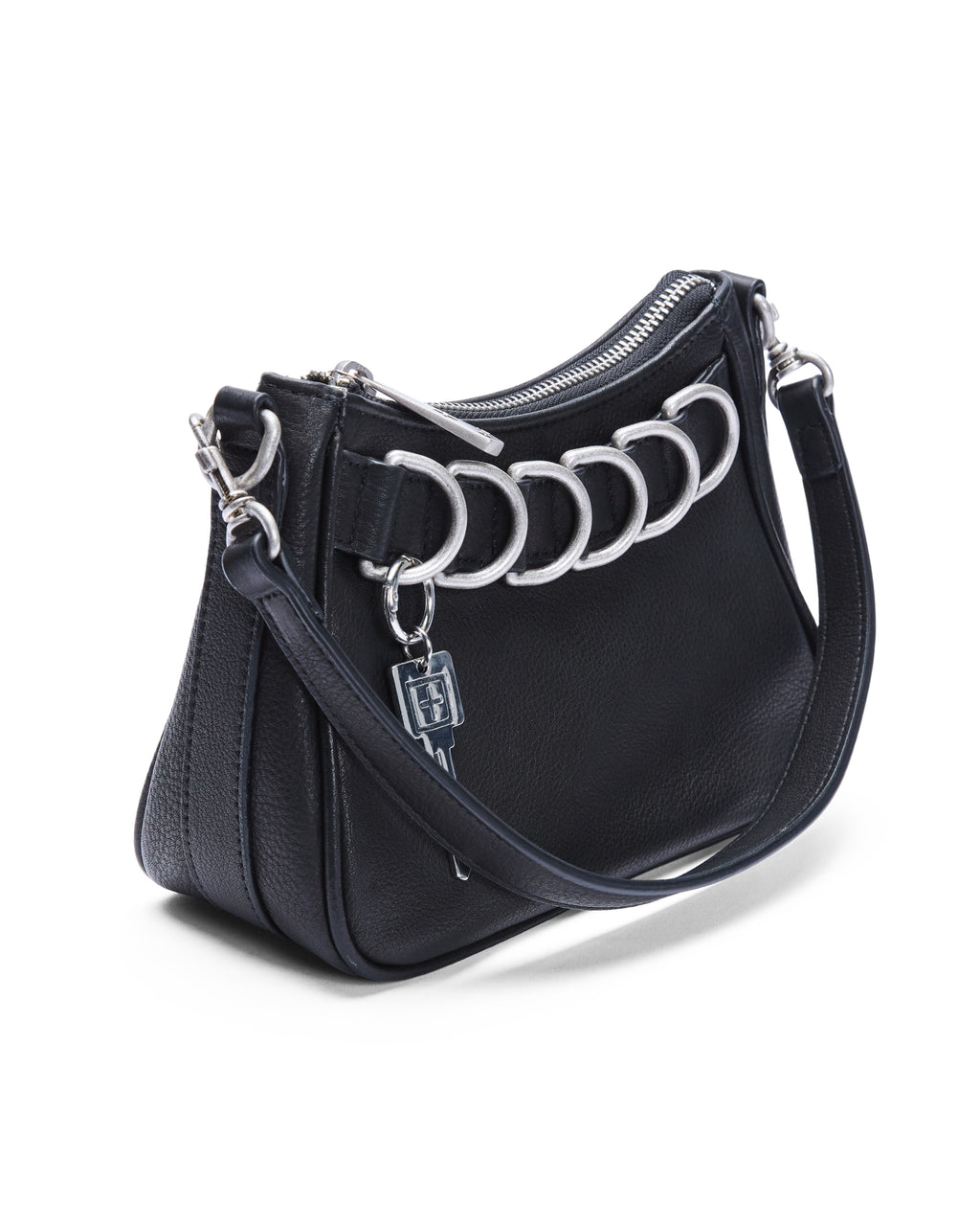 TRASH BAG MINI BLACK LEATHER BAGS
