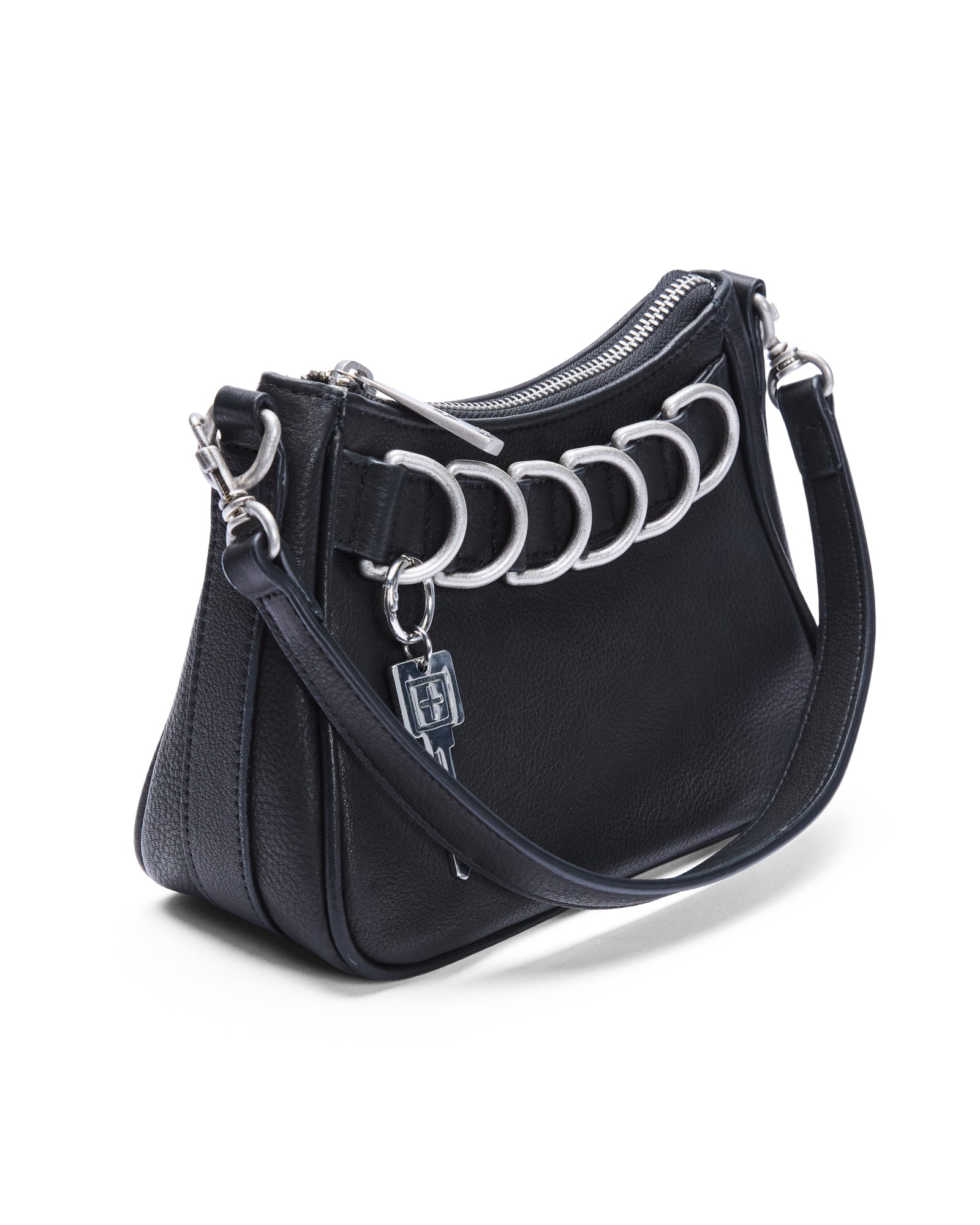  TRASH BAG MINI BLACK LEATHER BAGS