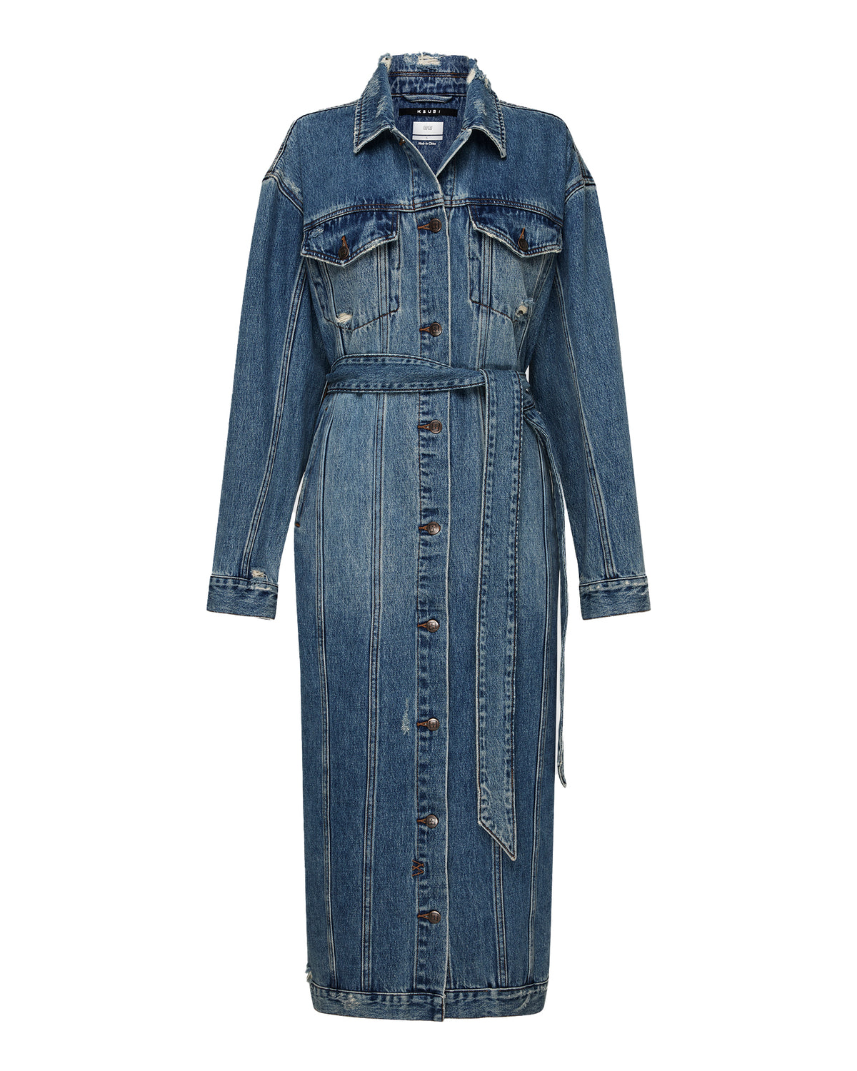 Womens Trucker Coat Relik Relaxed Jackets - Denim