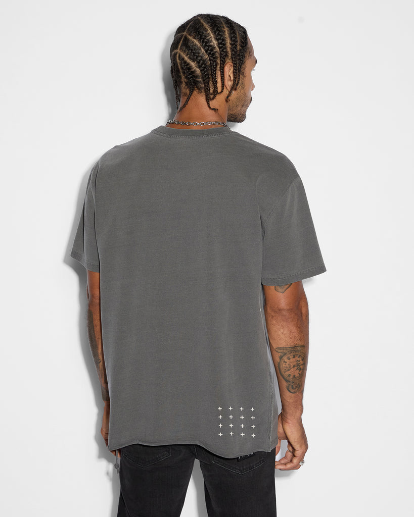 420 Leaf Biggie Short Sleeve T-shirt - Charcoal Grey | Ksubi ++