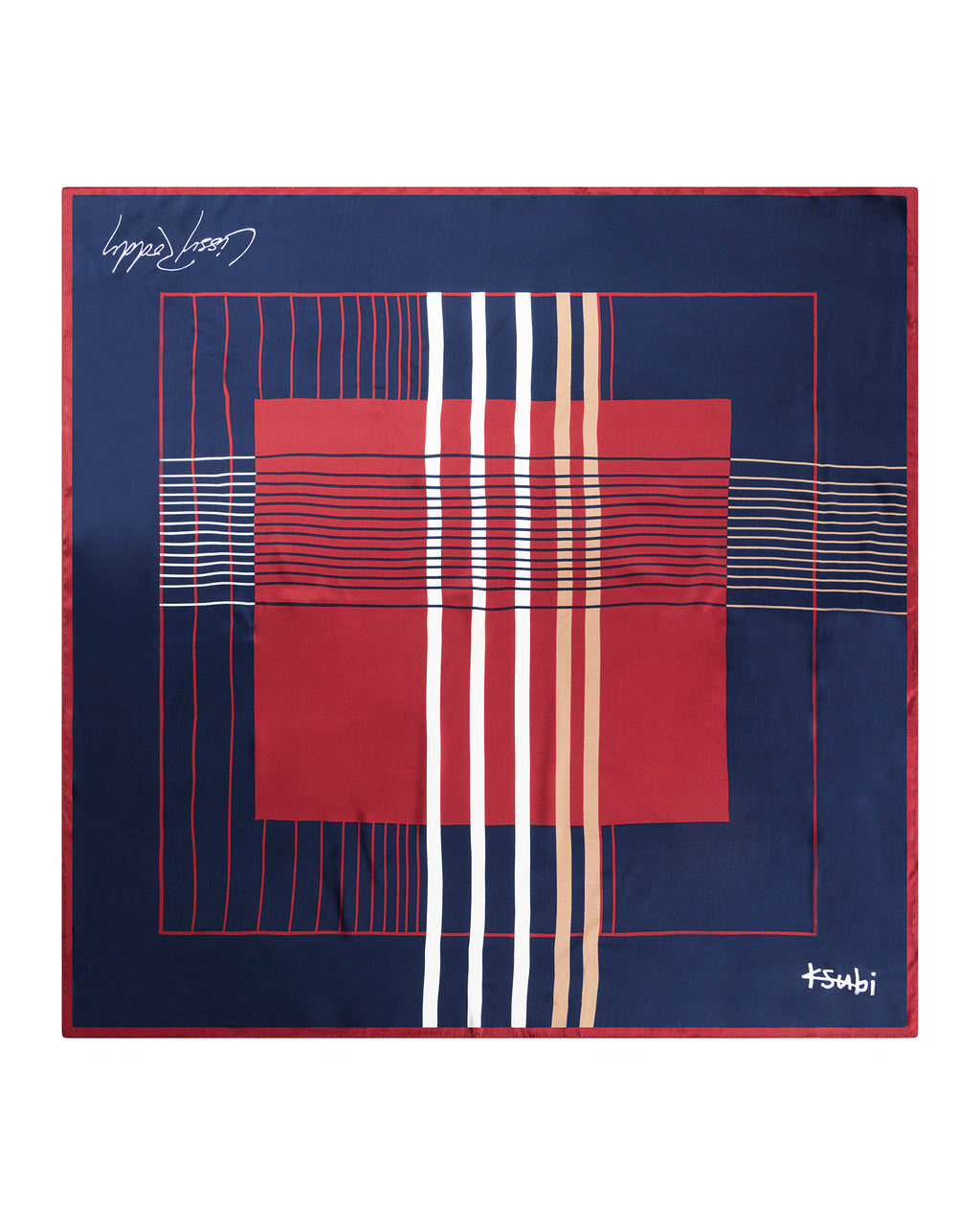 Ksubi X Lissy Roddy Silk Scarf Navy Accessories - Navy