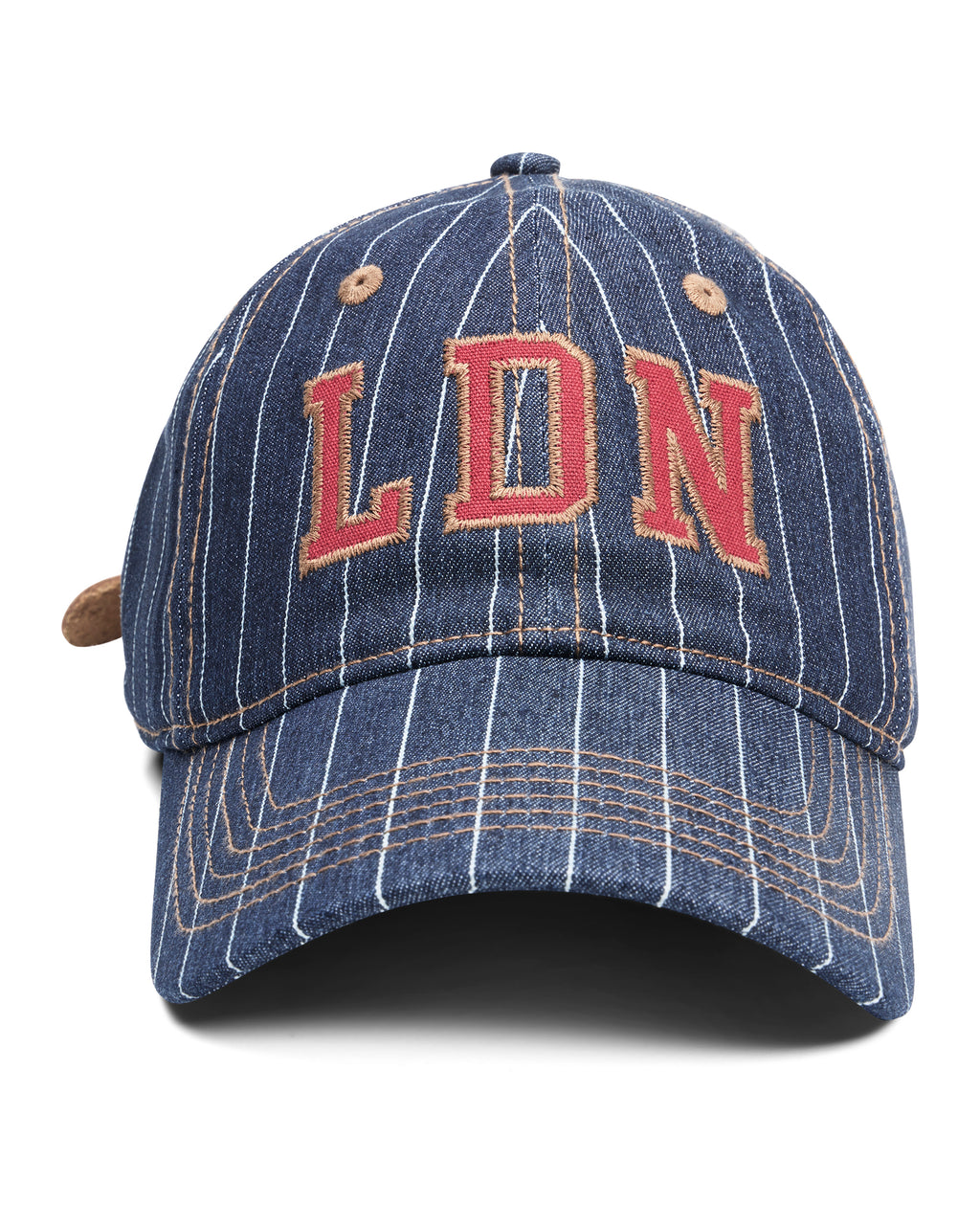 LDN RETRO CAP NAVY PINSTRIPE HEADWEAR