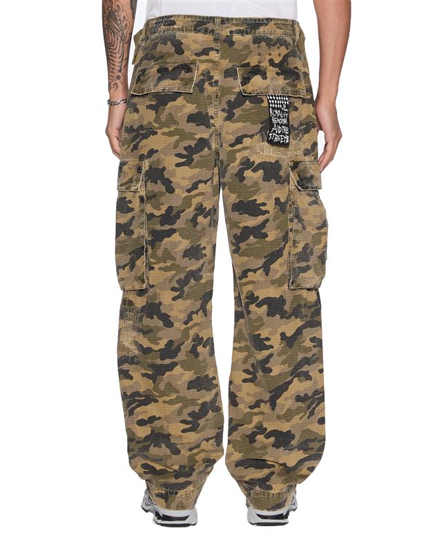 MENS TROOP CARGO PANT CAMO STRAIGHT PANTS