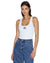 WOMENS  STACKED ORIGIN TANK WHITE FITTED FASHION TOPS