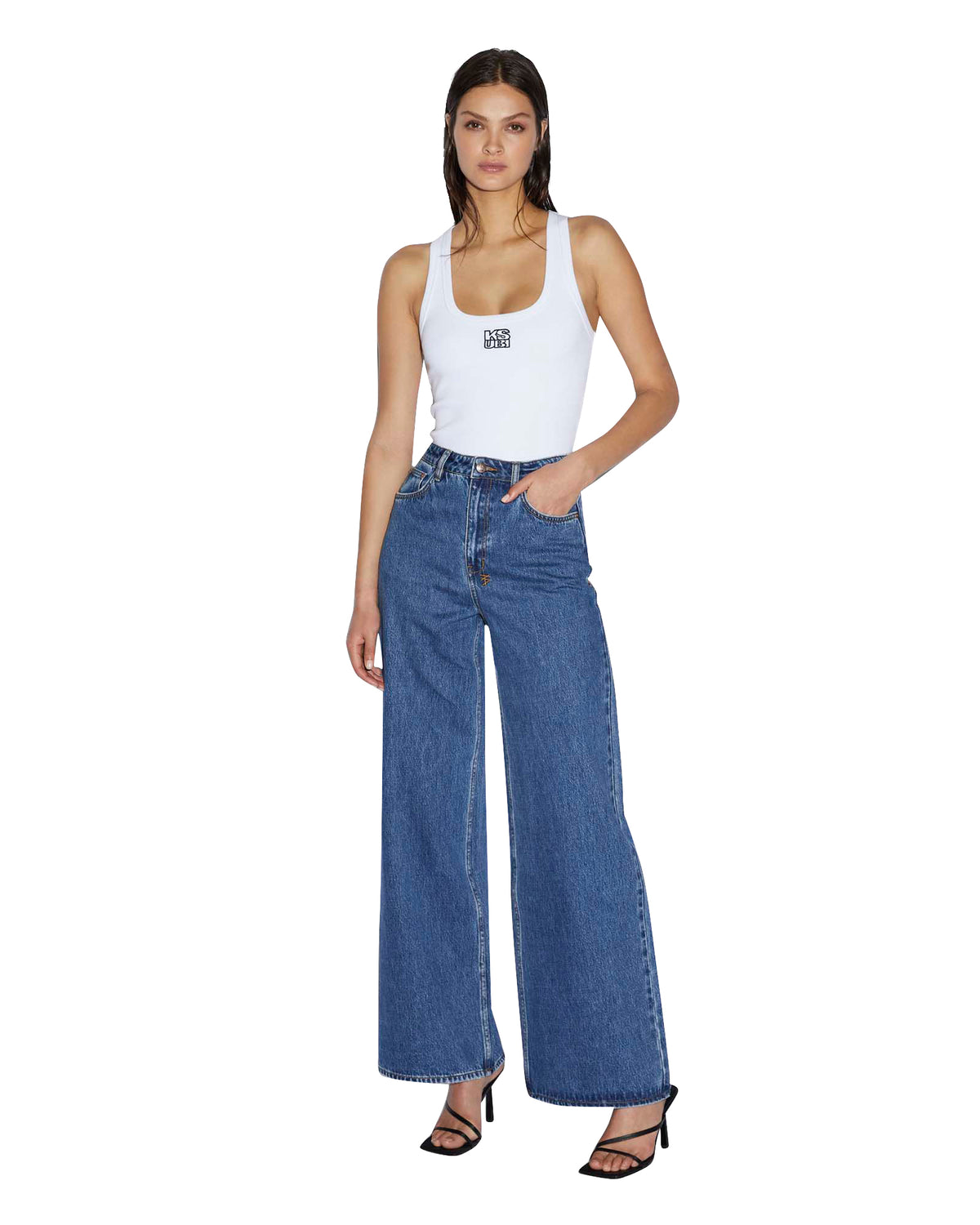 STACKED ORIGIN TANK WHITE