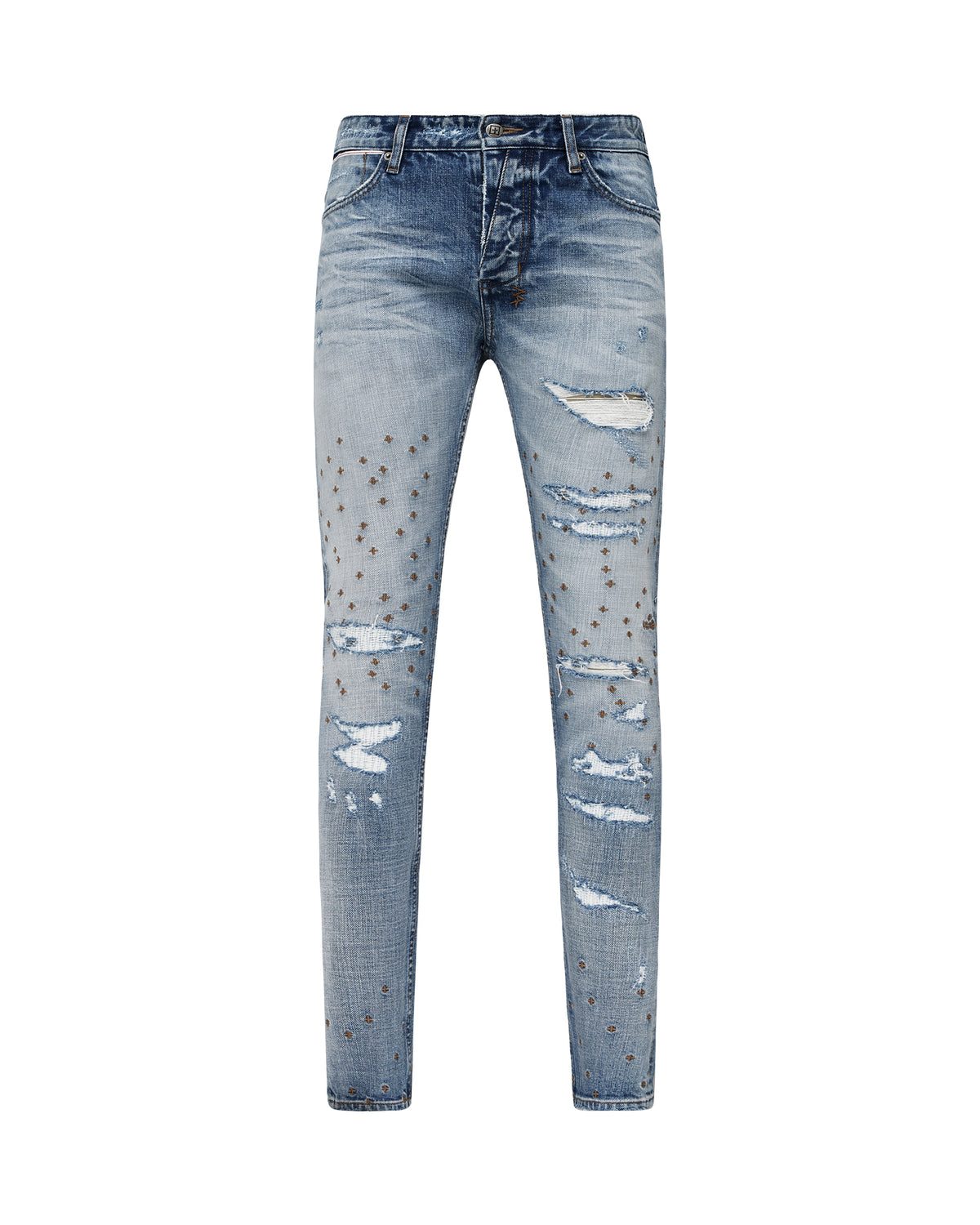 MENS VAN WINKLE DAKOTA BLUE REPAIR DENIM JEANS