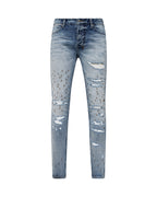 MENS VAN WINKLE DAKOTA BLUE REPAIR DENIM JEANS