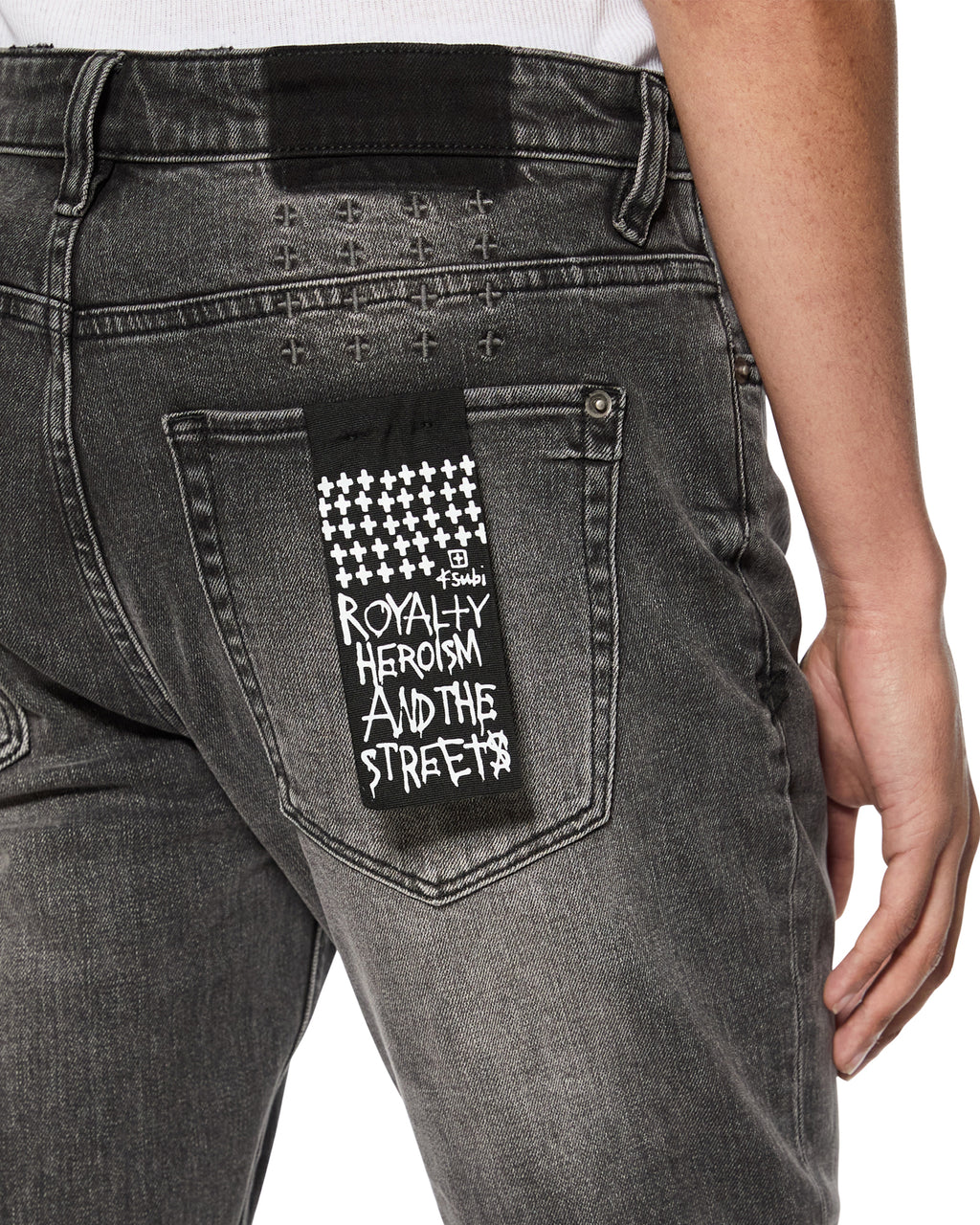 Mens Van Winkle Electric Chamber Skinny Denim Jeans - Black