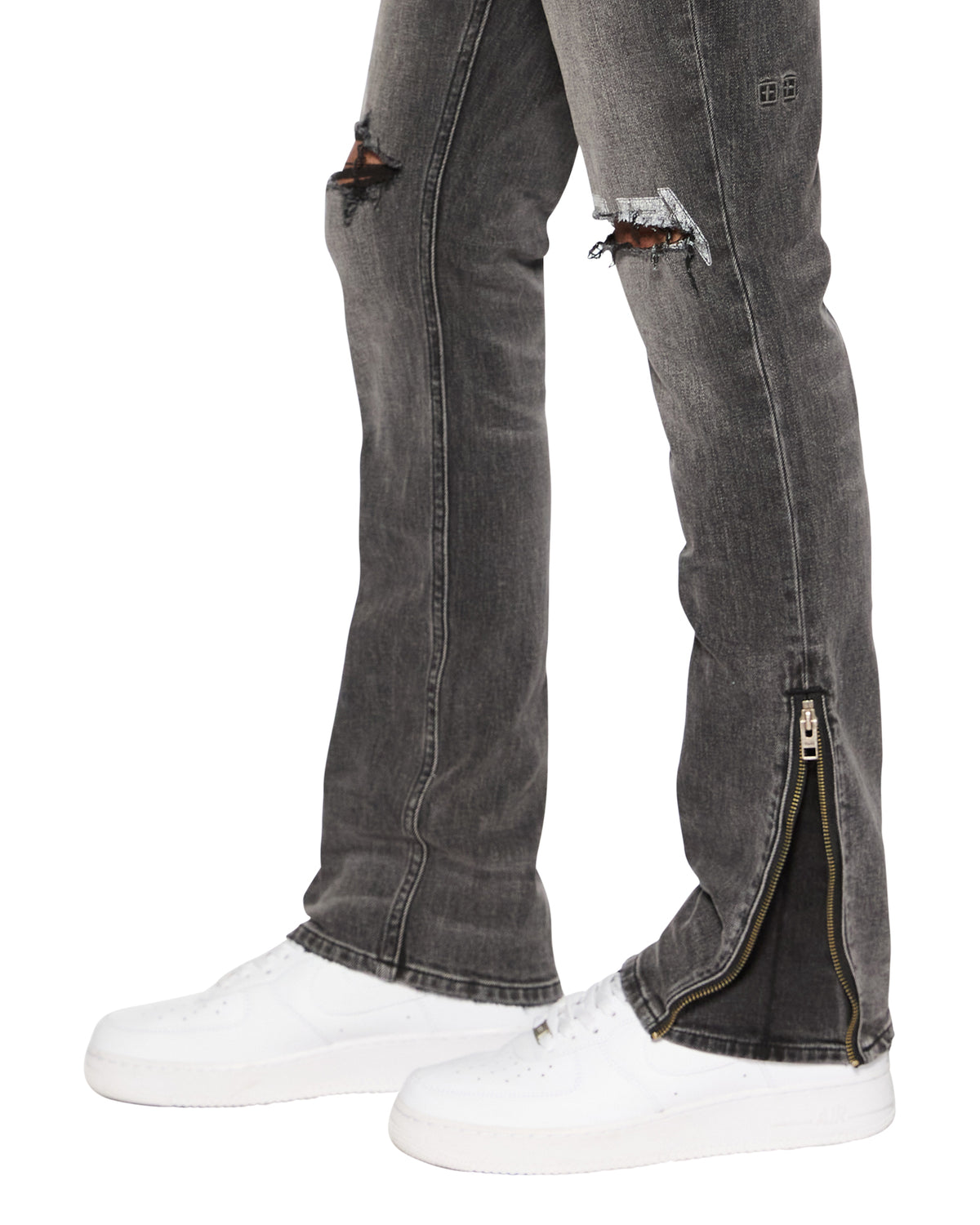 Mens Van Winkle Electric Chamber Skinny Denim Jeans - Black