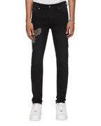 Mens Van Winkle Replica Eagle Skinny Denim Jeans - Black