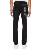 Mens Van Winkle Replica Eagle Skinny Denim Jeans - Black