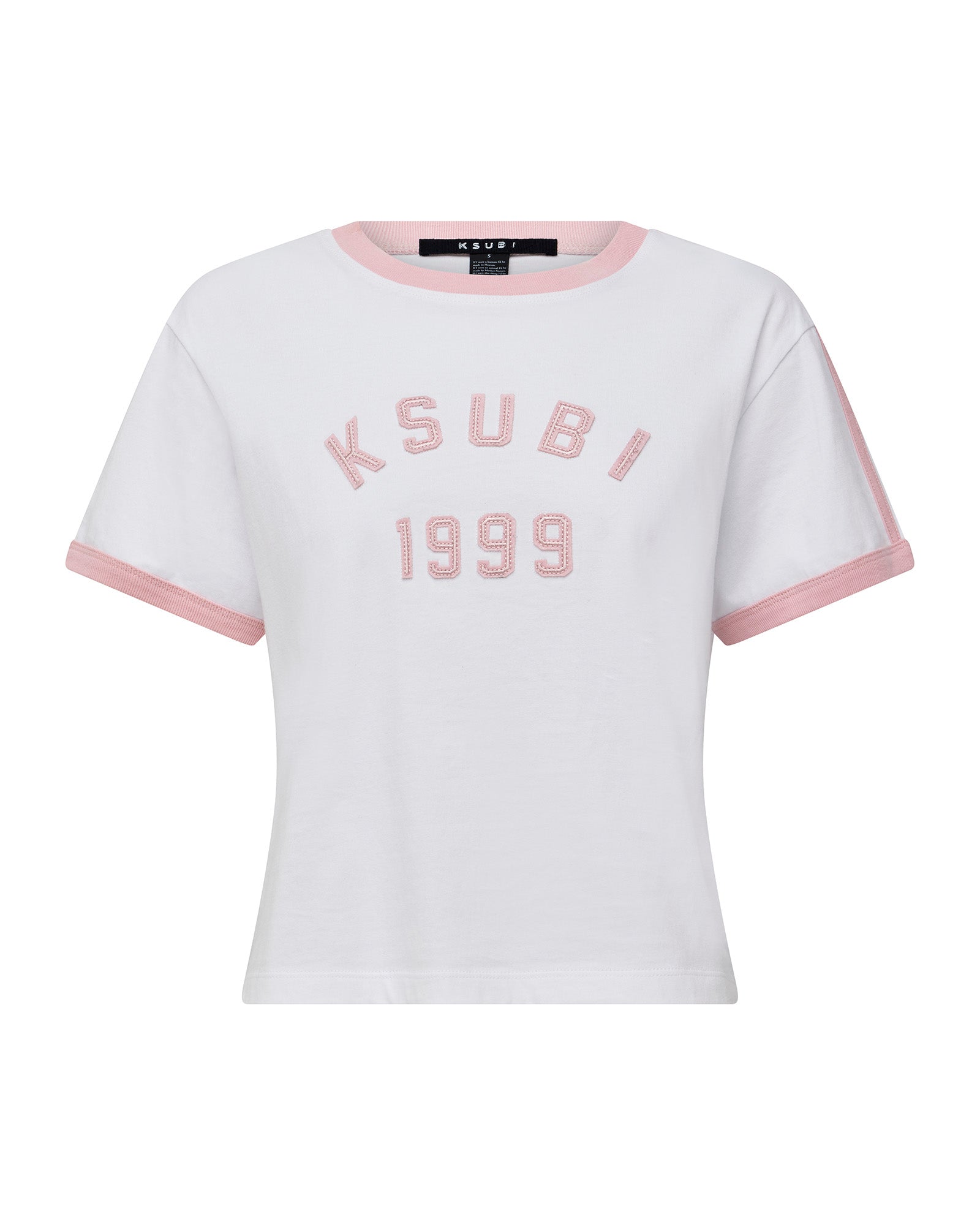 Womens Varsity Shrunken Tee White Quartz Tees | Ksubi ++