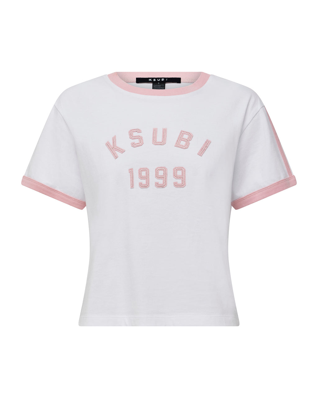 Womens Varsity Shrunken Tee White Quartz Fitted Tees - White