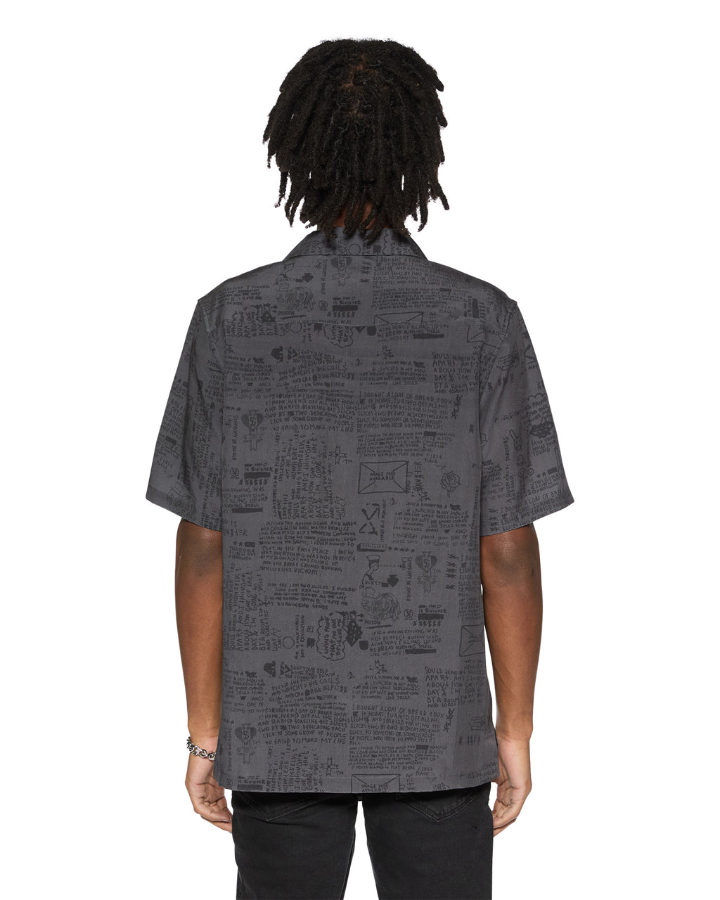 MENS VERSES RESORT SS SHIRT BLACK SHIRTS