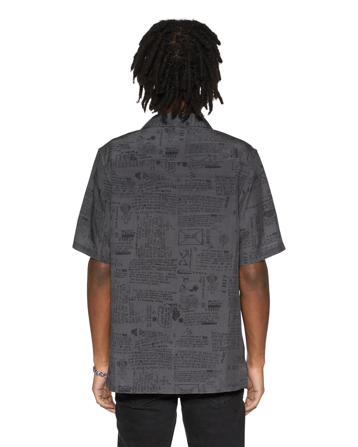 MENS VERSES RESORT SS SHIRT BLACK SHIRTS