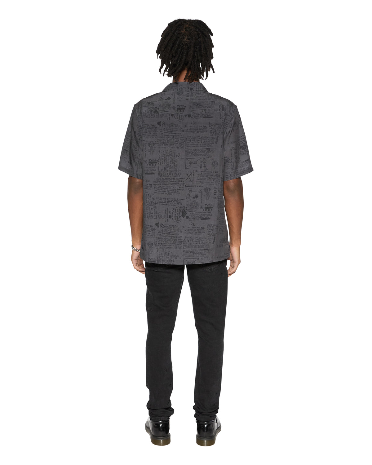 MENS VERSES RESORT SS SHIRT BLACK SHIRTS