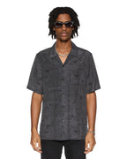 MENS VERSES RESORT SS SHIRT BLACK SHIRTS