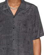 MENS VERSES RESORT SS SHIRT BLACK SHIRTS