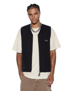Mens Battler Vest Black Relaxed Fashion Tops - Black