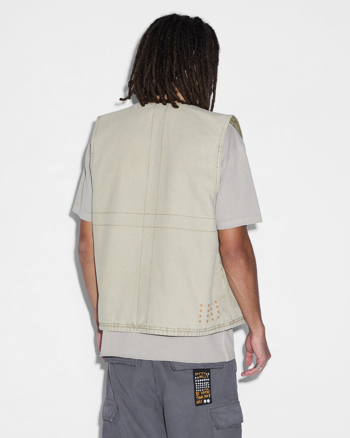 Mens Battler Vest Khaki Relaxed Vests - Khaki