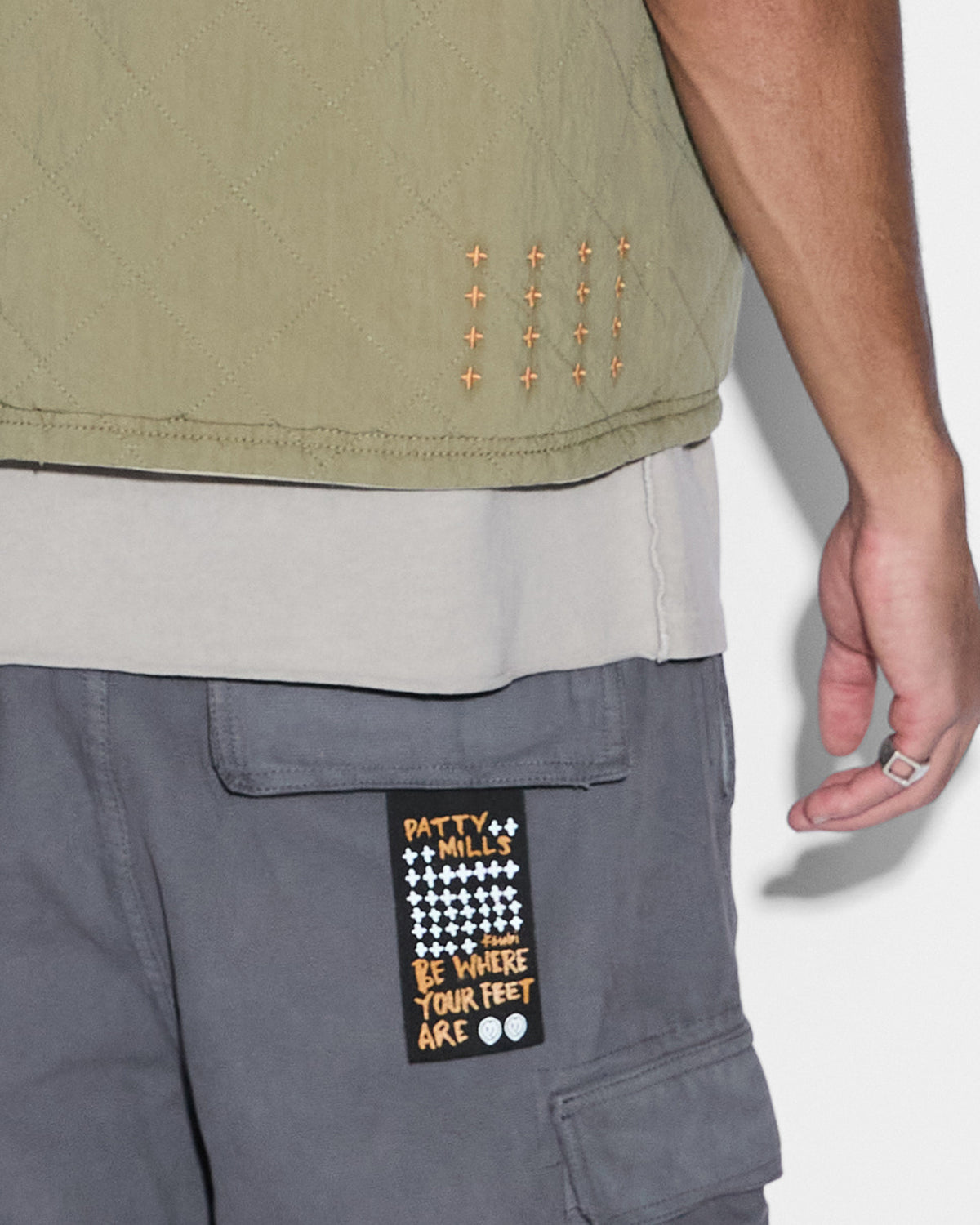 Mens Battler Vest Khaki Relaxed Vests - Khaki