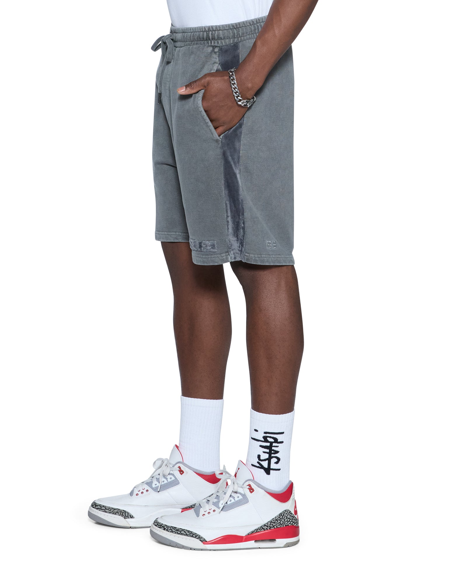 Mens 4x4 Luxe Synthesis Trak Short Charcoal Walkshorts | Ksubi ++