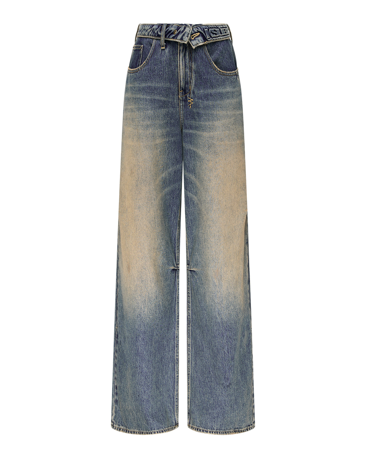 Womens Ksuper Dune Baggy Denim Jeans - Denim