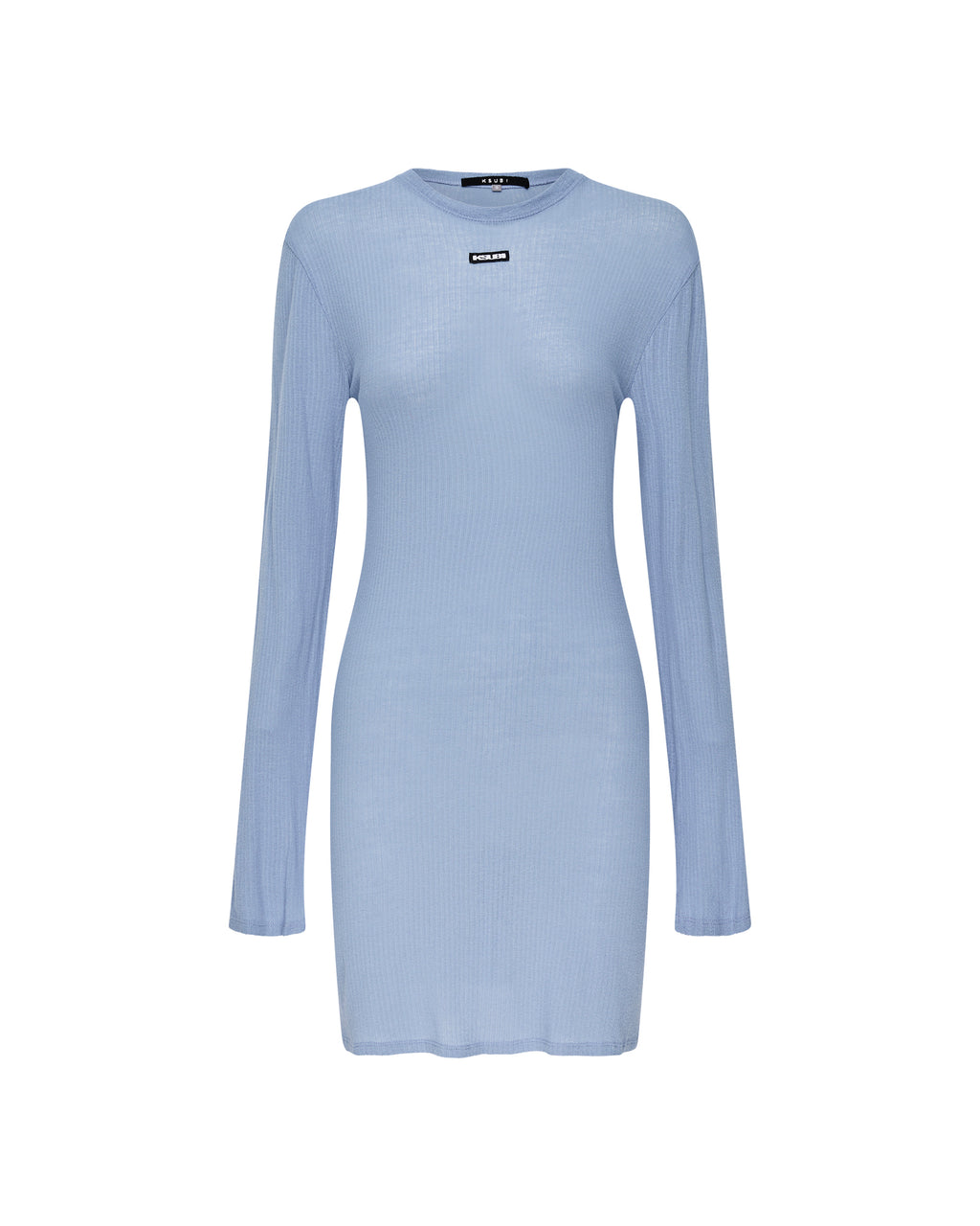 Womens Crawford Ls Dress Ice Blue Fitted Dresses - Blue