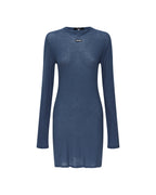 Womens Crawford Ls Dress Ink Blue Fitted Dresses - Navy